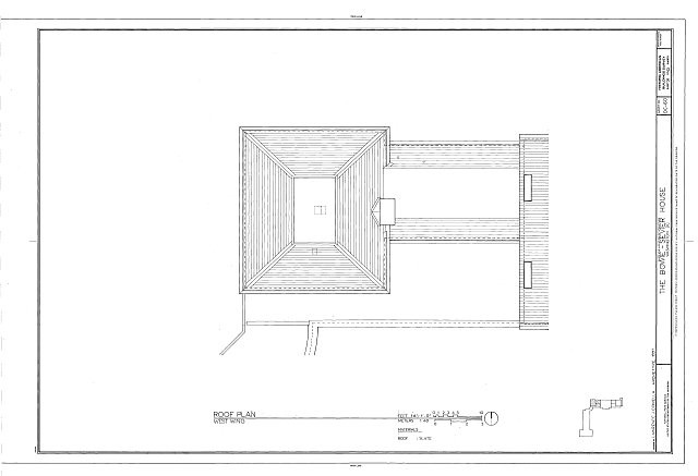Washington DC Bowie-Sevier House Roof Plan 1930s HABS Northwest Q Street