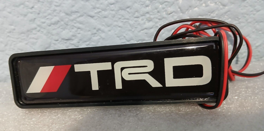TRD Glowing LED Grill Emblem 102mm*29mm (about 4.01 in*1.14 in) Illumination