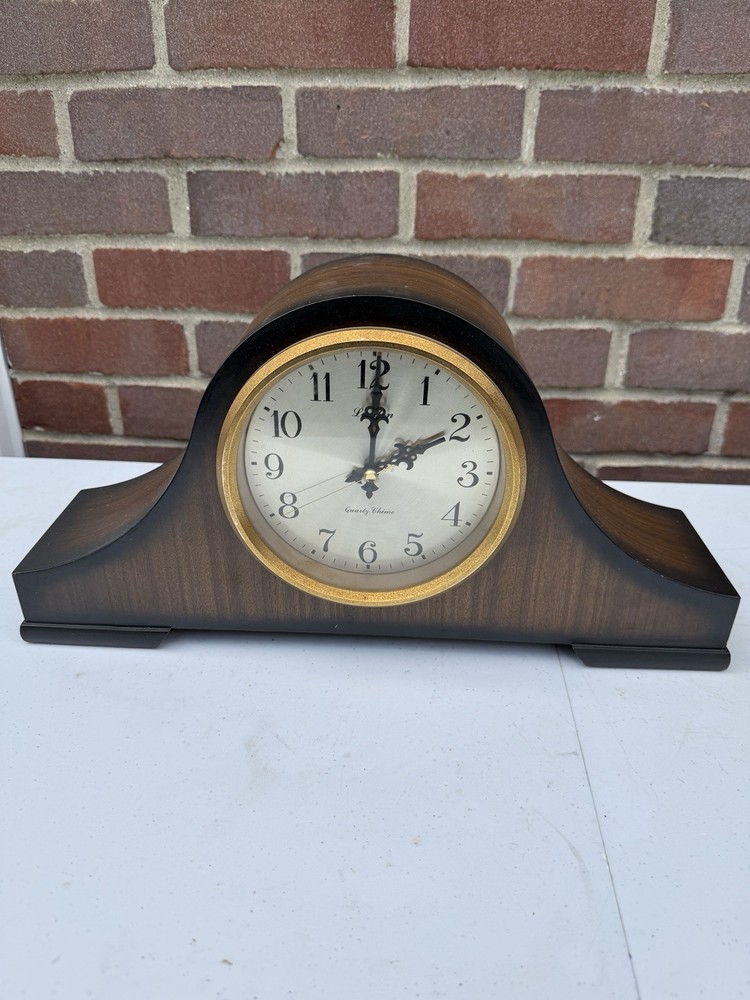 Vintage Linden Electronic Strike Chime Mantle  Clock #7012 Japan 17