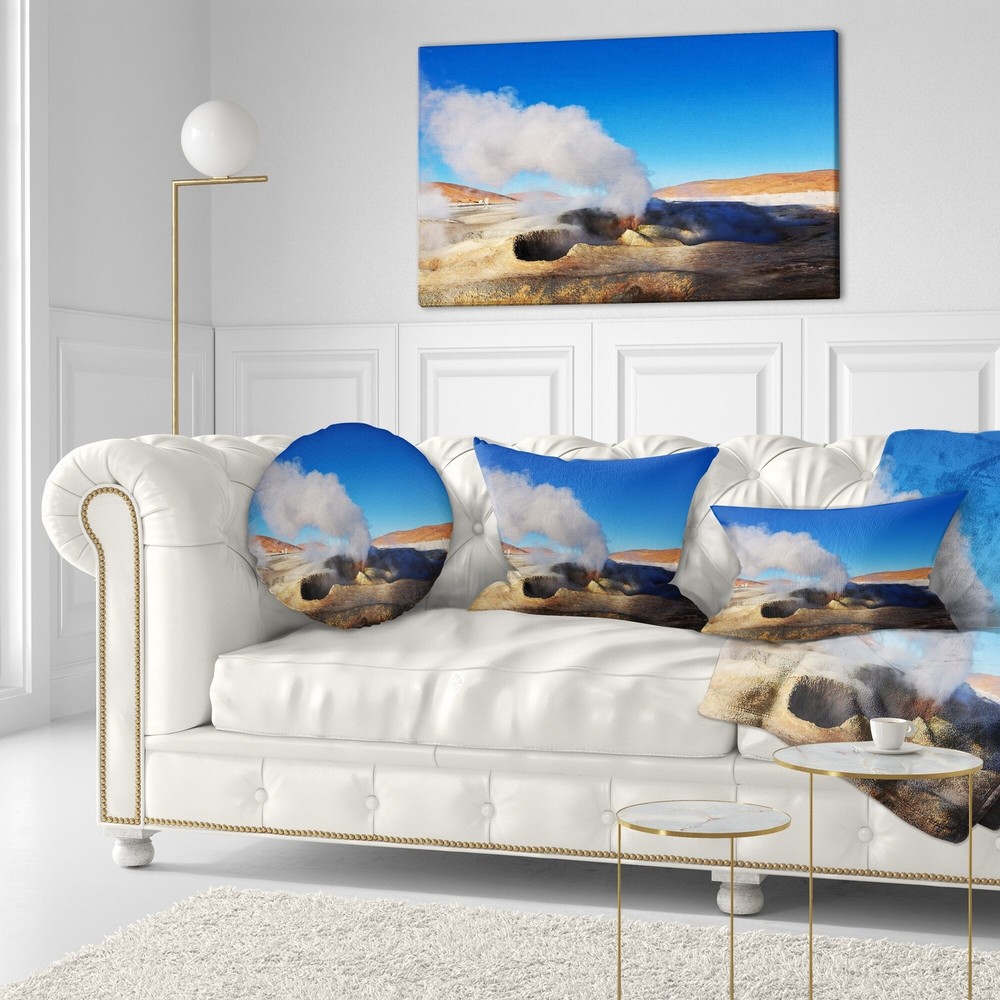 Designart Geyser Sol De Manana Bolivia Landscape Wall Art Print