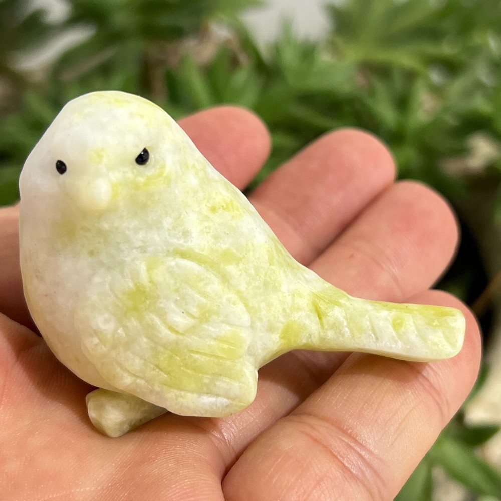 2 ''Natural Hsiuyen jade Quartz Hand Carved  Bird  Crystal Healing gift 1pc