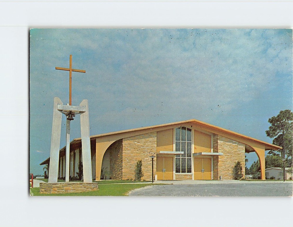 Postcard Our Lady Queen of Peace Catholic Church New Port Richey Florida USA