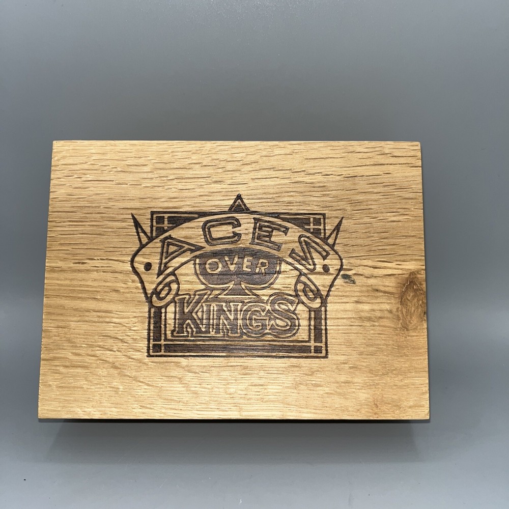 Ace Over Kings World Championship Poker Cards in Sealed Wooden Box-image
