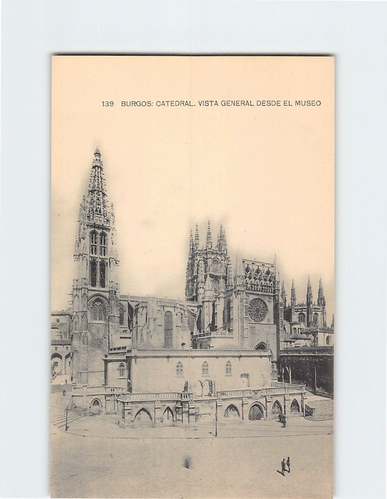 Postcard General View of the Cathedral from the Burgos Museum Burgos Spain