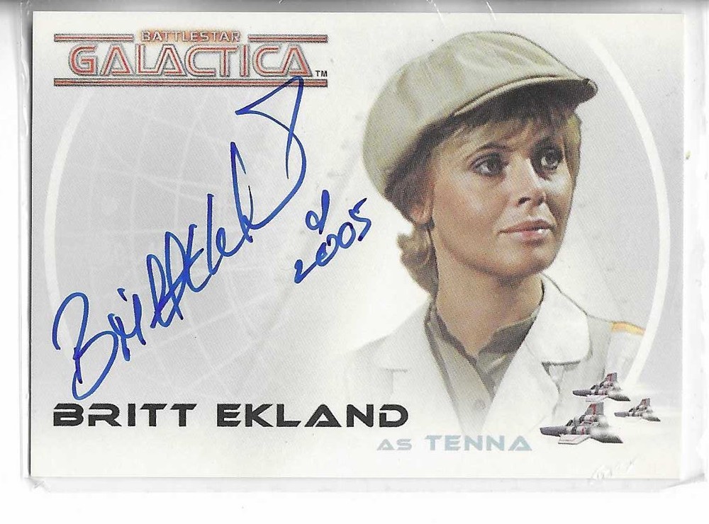 2006 Battlestar Galactica Colonial Warriors Britt Ekland #A23 Autograph Tenna