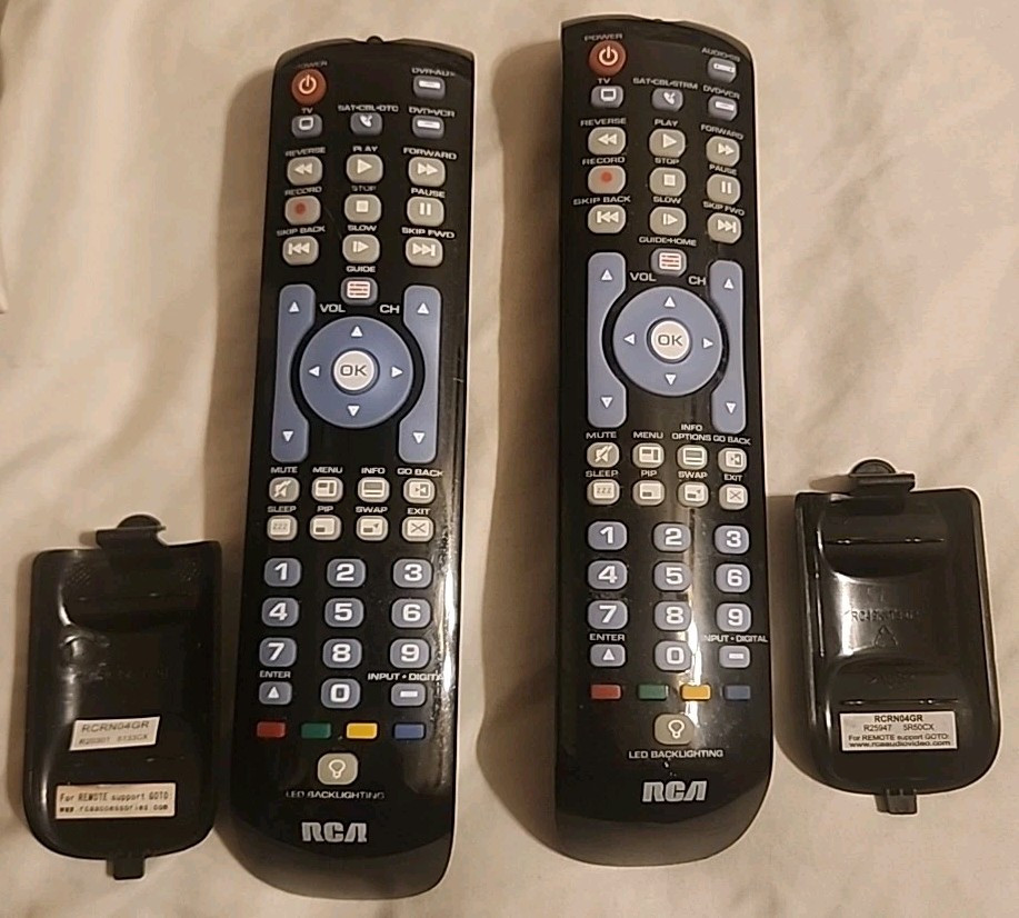 2 RCA Universal LED Backlighting Remote RCRN04GR for Controlling Up to 4 Devices Easily