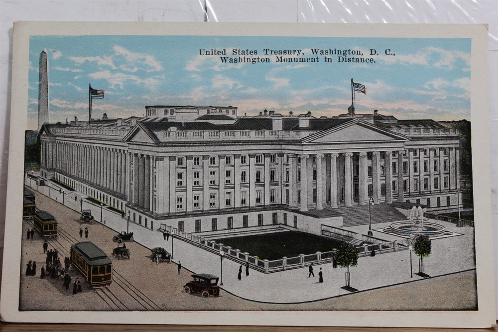 Washington DC United States Treasury Monument Postcard Old Vintage Card View PC