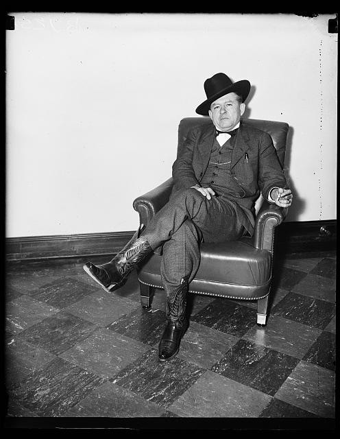 Unidentified Man Cowboy Hat Suit Portrait 1940s Black and White Print