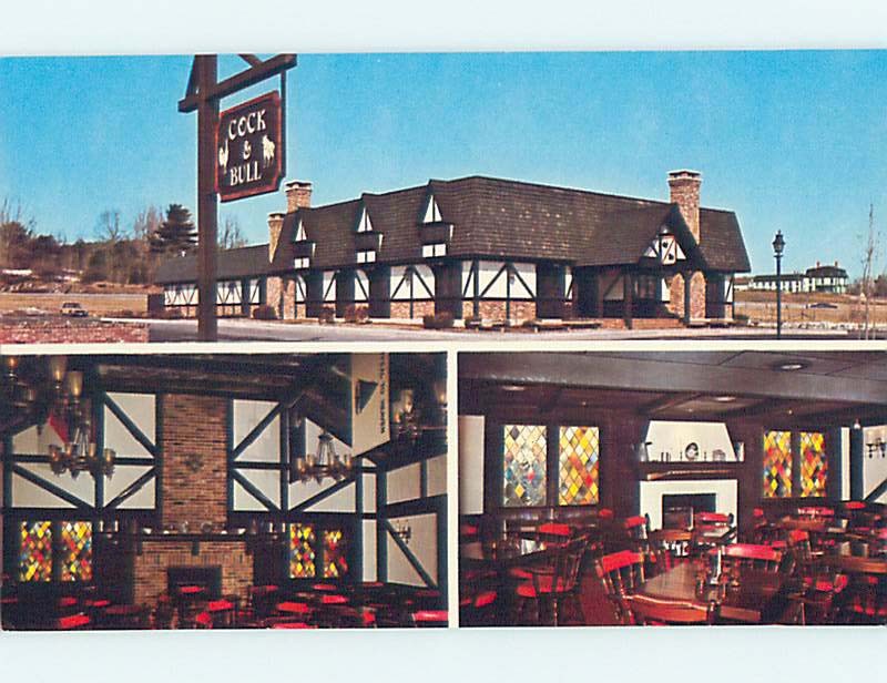 Unused Pre-1980 THE COCK AND BULL RESTAURANT South Portland Maine ME hs4254@