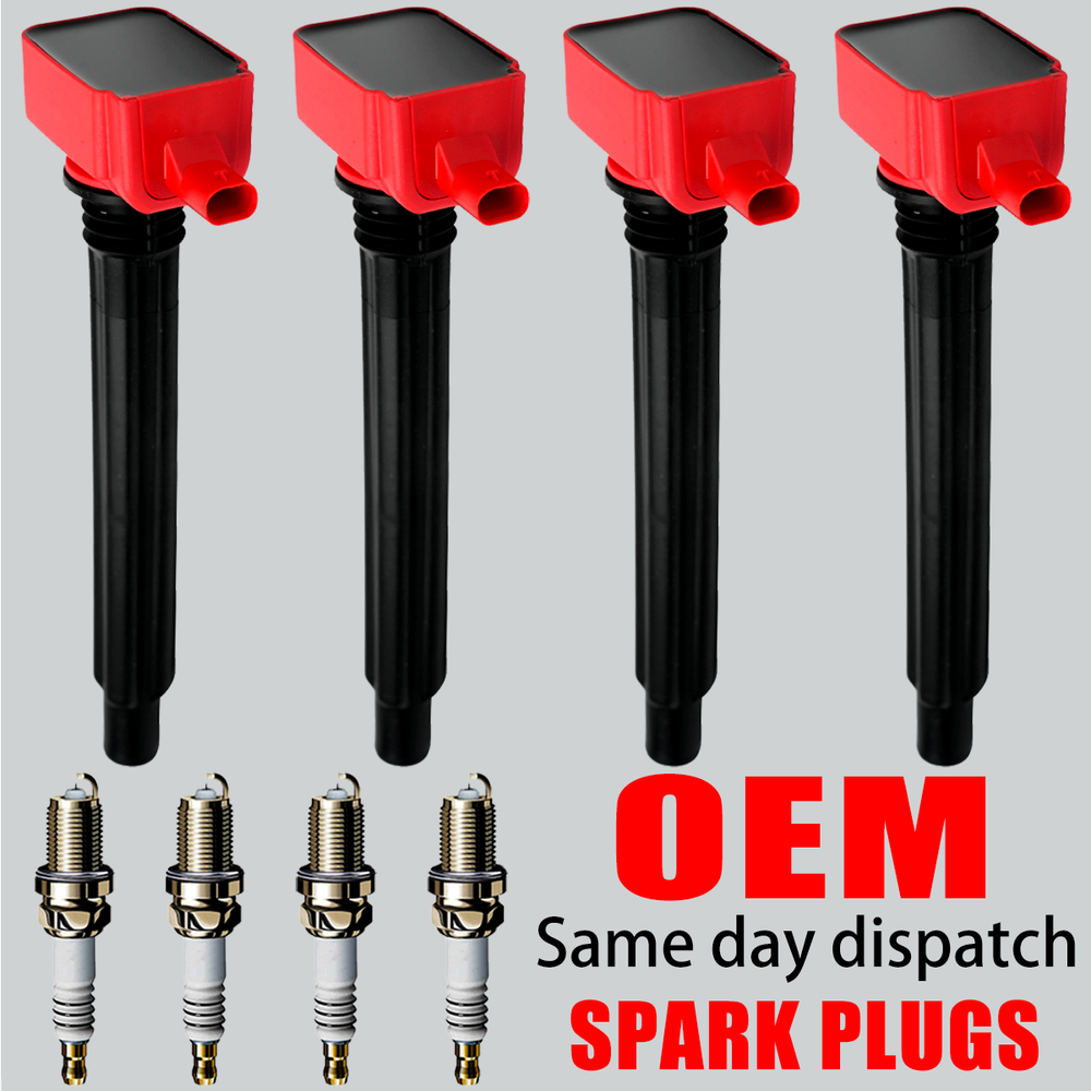 4X OEM High Performance Ignition Coil & Spark Plug For Jeep Ram 2.4L UF751 UF754