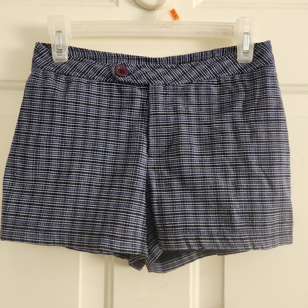 Blue Asphalt Blue Plaid Shorts Womens Vintage Y2K Size 3 Unique Rare 1 Owner USA