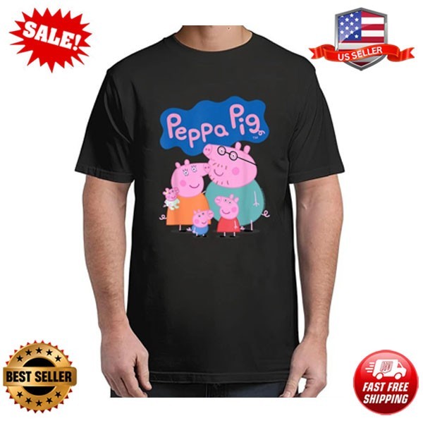 Peppa Pig 20th Anniversary Whole Family Portrait Funny Adult S-5XL T-Shirt