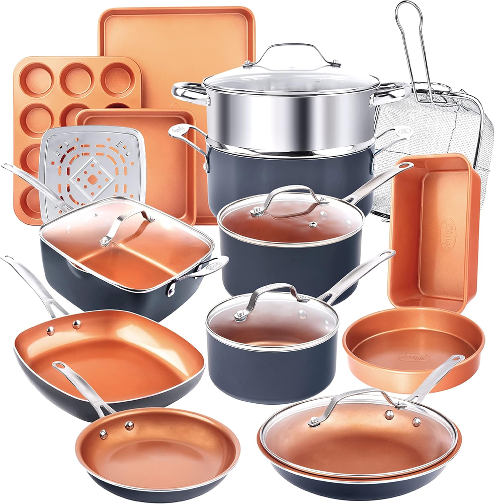 Gotham Steel TrueTrue 20-Piece Nonstick Ceramic Cookware Set