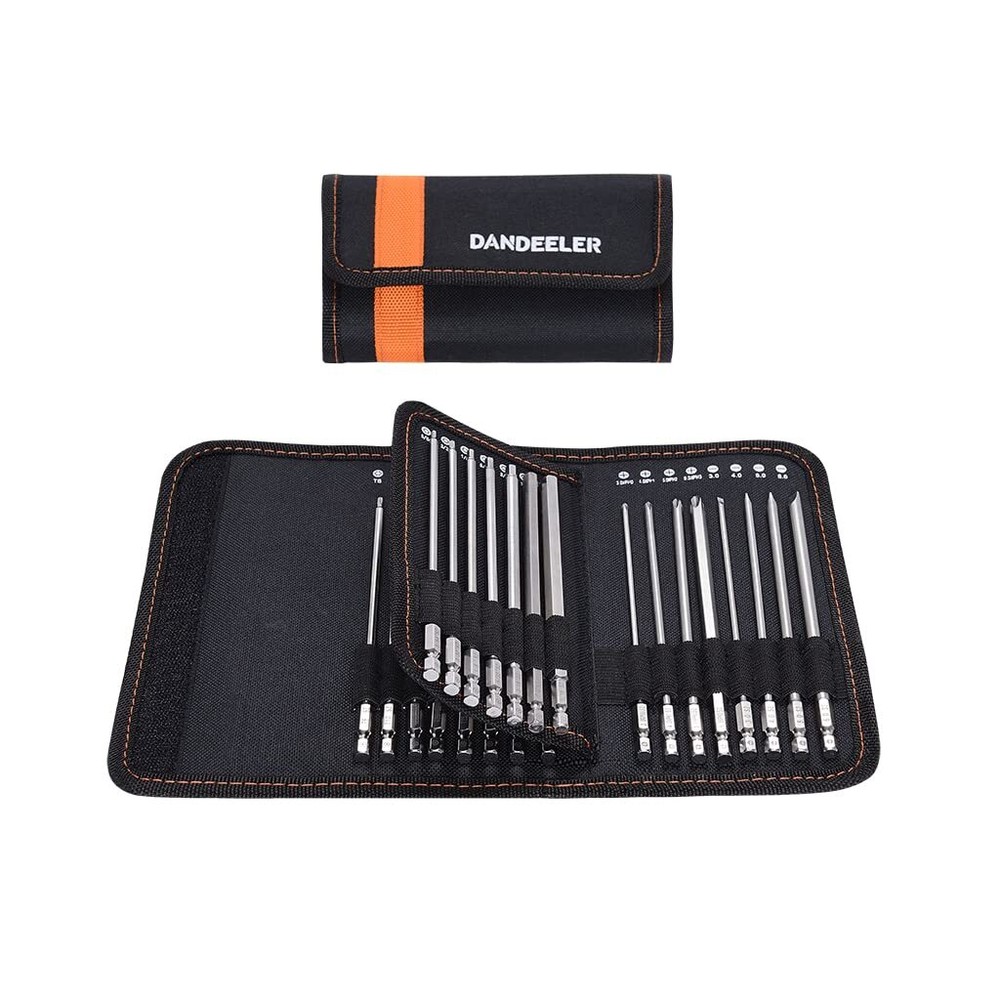 30-Piece Extra Long Security Bit Set with Torx Hex Slotted Phillips Square Pozidriv