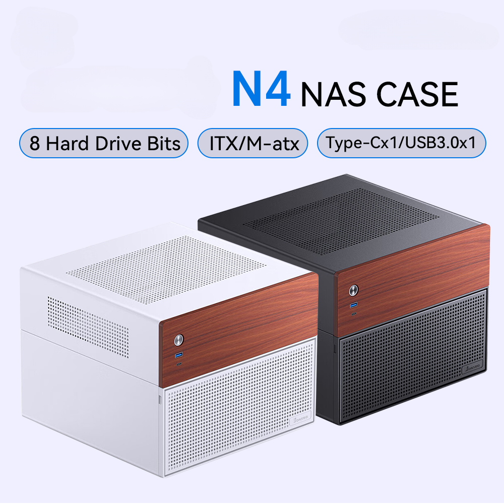 Black NAS Chassis M-ATX Motherboard SFX Power Hard Drive Slots Decorative Panel