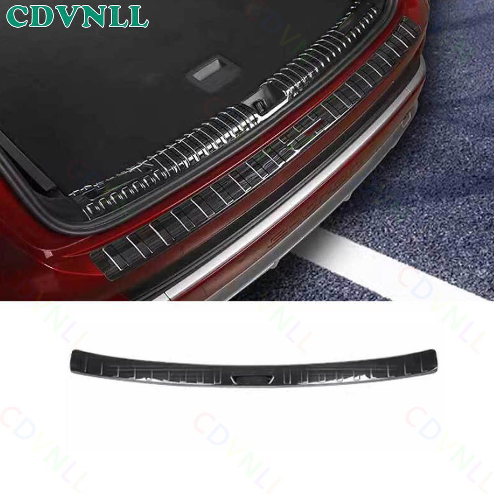 For Audi Q4 e-tron 2022-2024 Black Steel Outer Rear Bumper Protector Sill Plate
