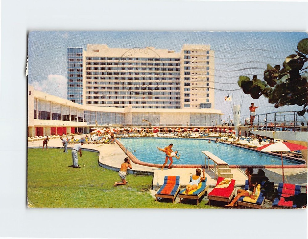 Postcard Deauville Beach Resort Miami Beach Florida USA