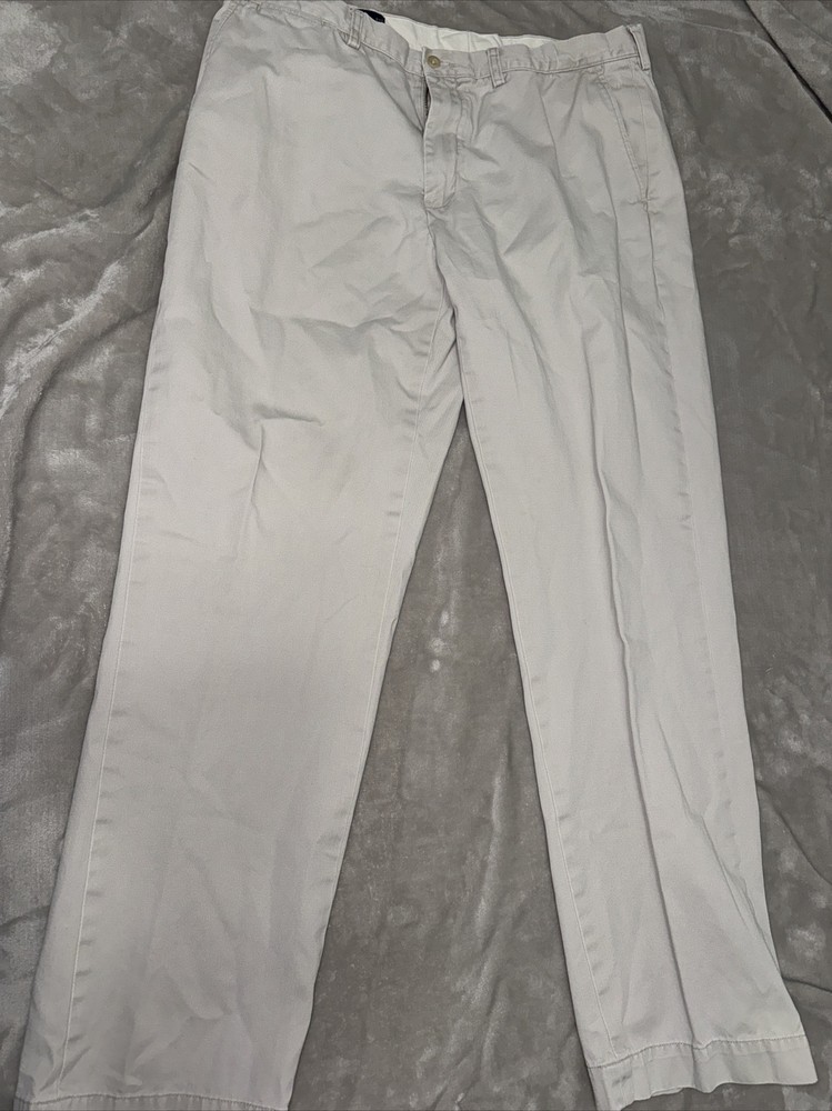 Polo Ralph Lauren Preston Pant Fit  Chino Pants Stone Color Flat Mens Size 38/34