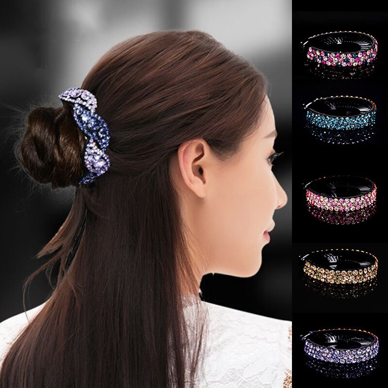 Bird Nest Floral Twist Clip Crystal Willow Leaves Plum Blossom Hair Clips DIY