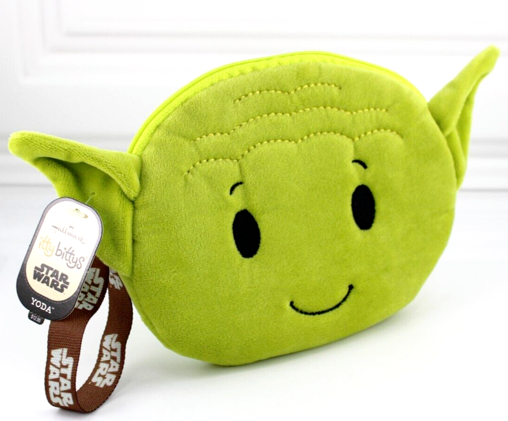 Hallmark Star Wars Yoda Itty Bittys Plush Wristlet Pouch Bag
