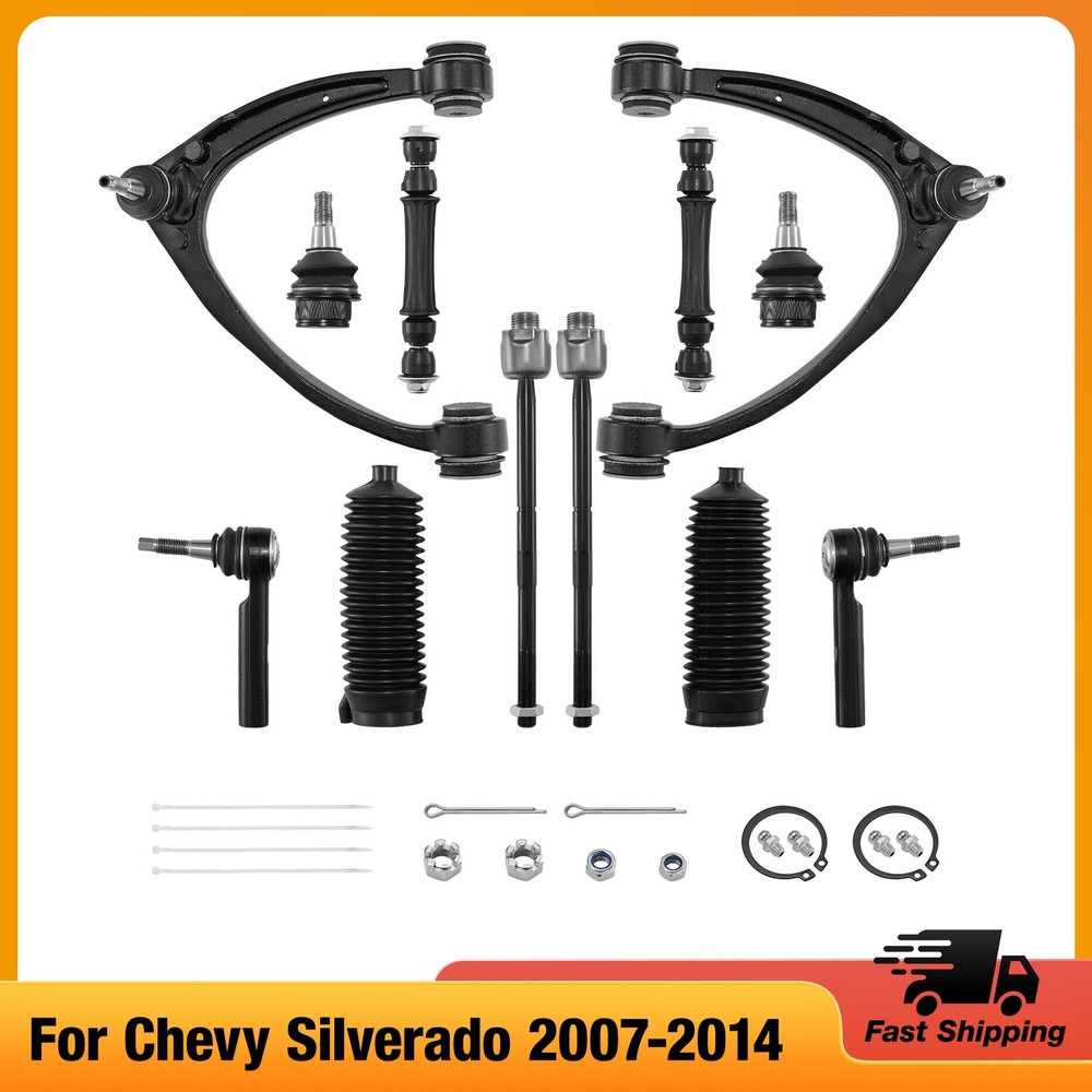12pc Front Upper Control Arms Sway Bars for Silverado Sierra Yukon XL 1500 Tahoe