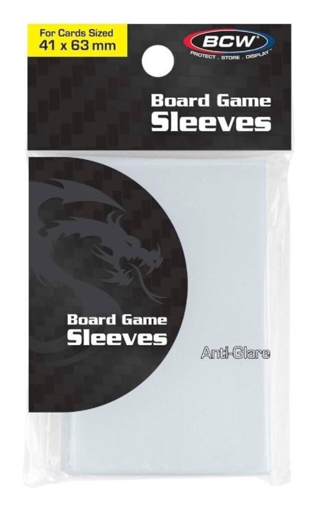 500 BCW Board Game Card Sleeves 41x63 mm Acid Free Long Term Storage Anti Glare