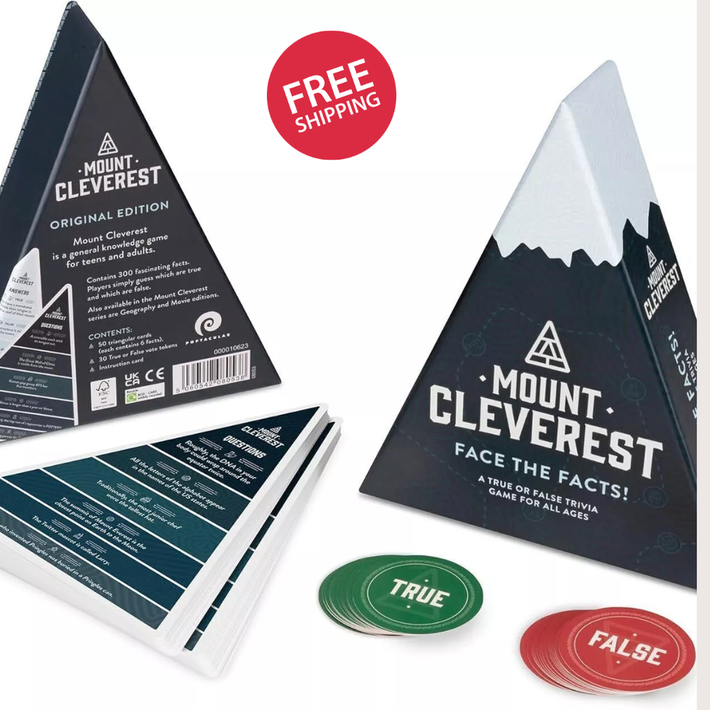 50 Cards MOUNT CLEVEREST Original, Christmas Card Game Birthday Gift US