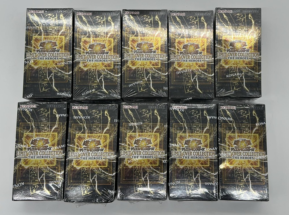Lot of (10) Yu-Gi-Oh! TCG Japanese Limit Over Collection The Heroes Booster Box''SEALED NEW''