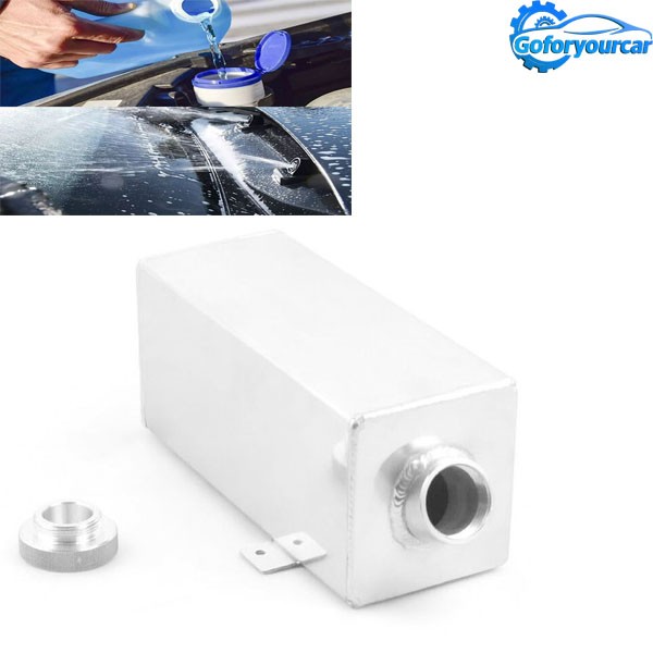 1.7L Aluminum Windshield Wiper Washer Fluid Bottle Overflow Reservoir Water Tank