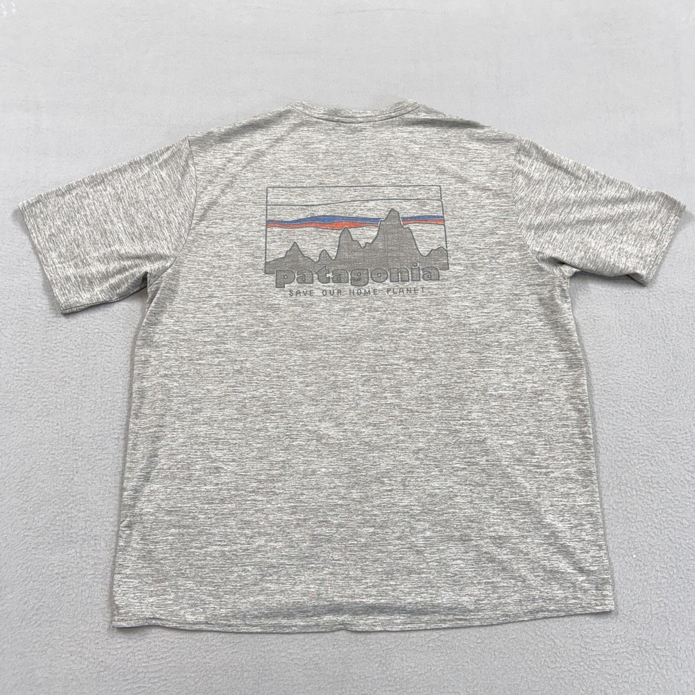 Patagonia Shirt Mens Large Gray Capilene Cool Daily Short Sleeve Performance Top