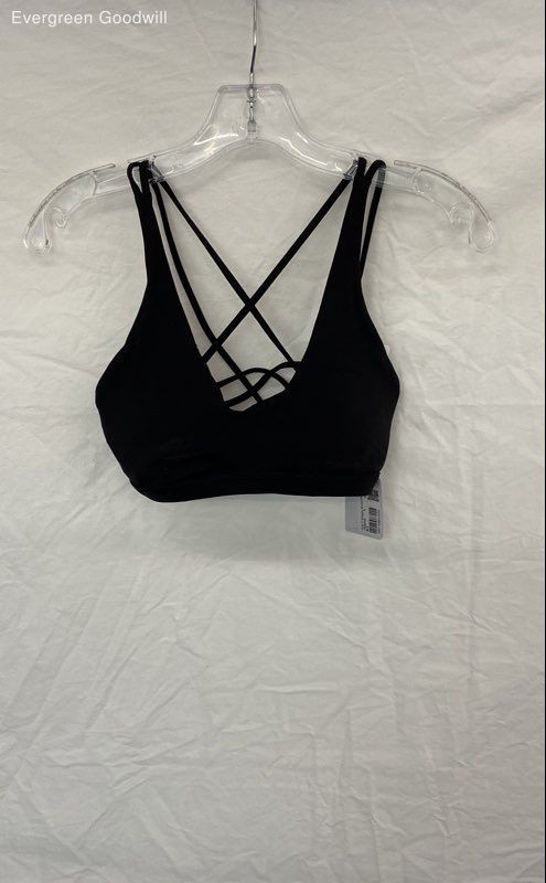 NWT Lululemon Women's Black Free To Be Stretch Double Strap Sports Bra Size 6