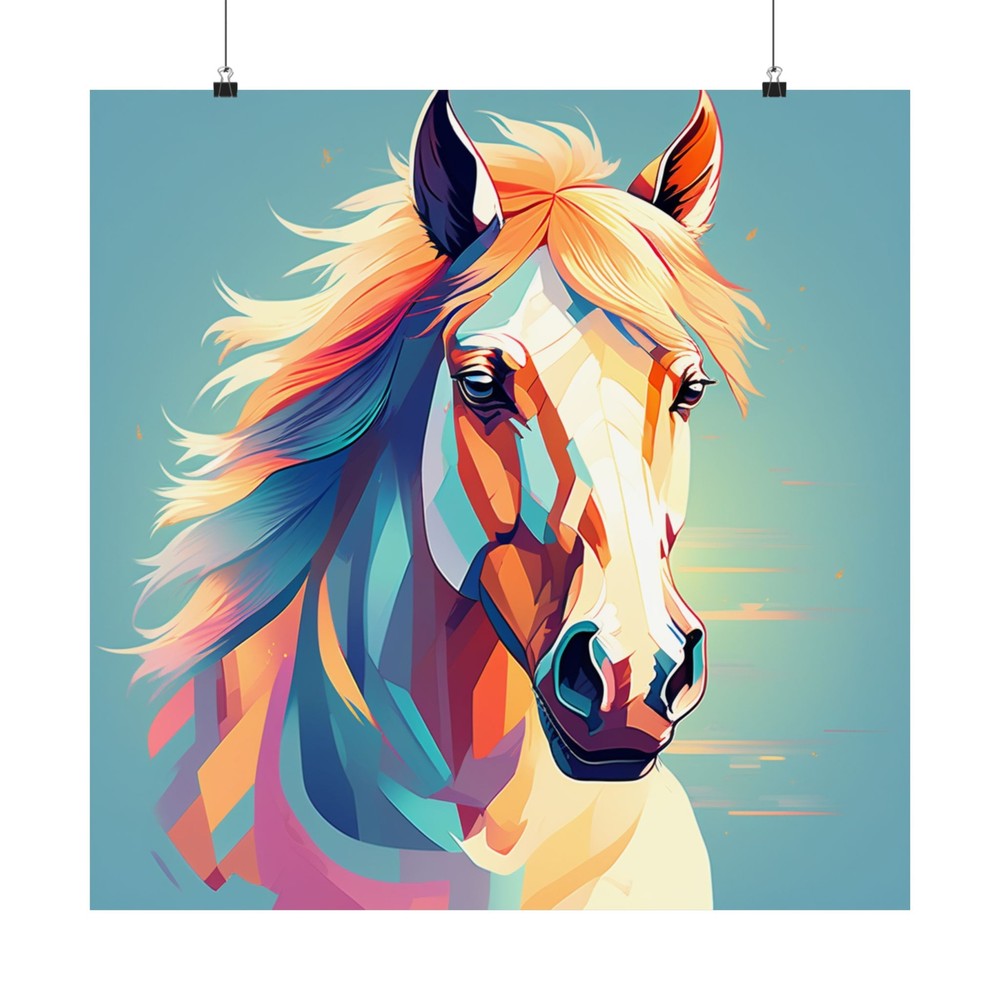Abstract Horse 5 Matte Vertical Wall Art Posters-image