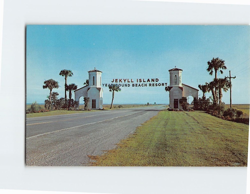 Postcard Main Entrance To Jekyll Island Georgia USA
