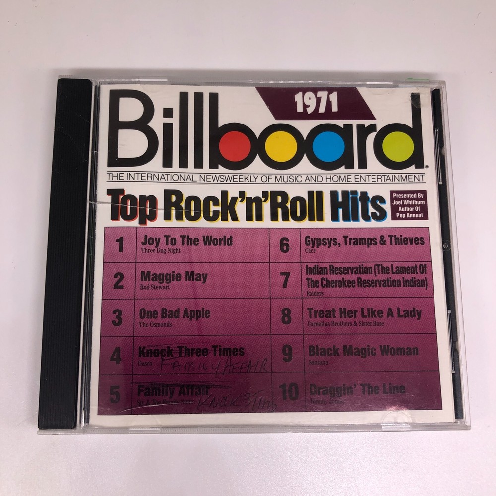 Billboard Top Rock & Roll Hits: 1971 by Various Artists (CD, Jan-1989, Rhino...