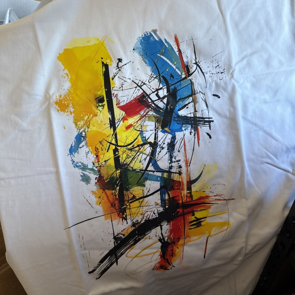 Graphic Abstract Art T-Shirt Large Cotton NEW Shipping Included-image