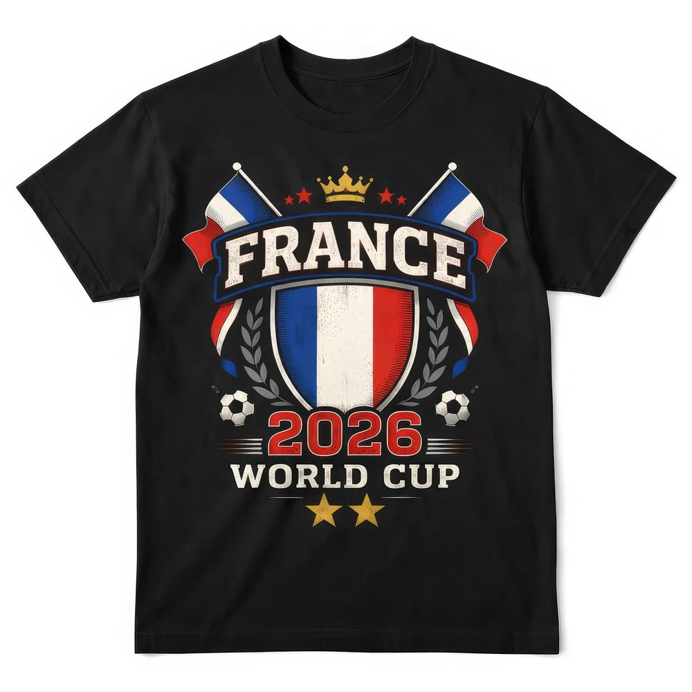 France 2026 World Cup Shirt Soccer Fan French Flag Football Tee
