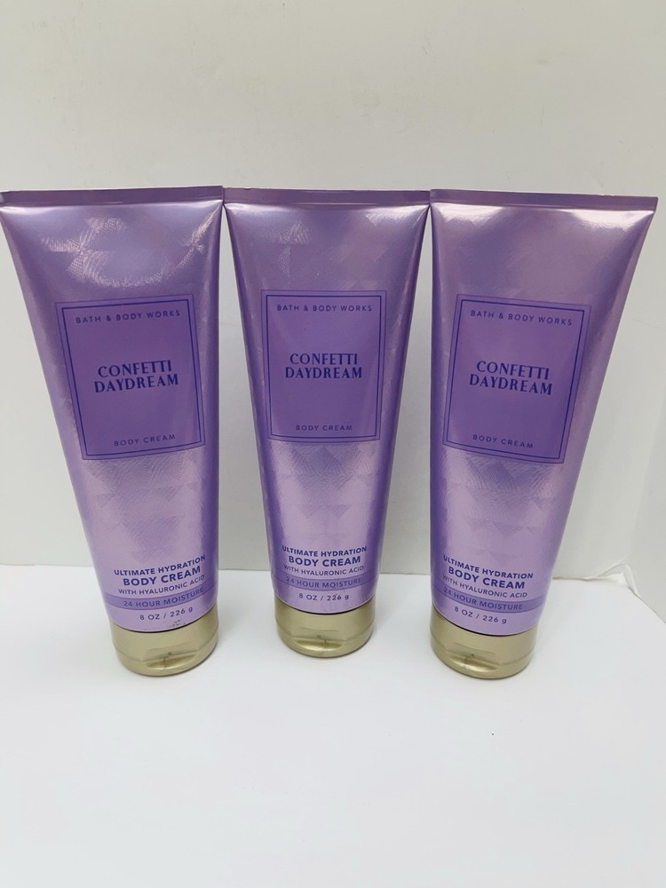 Bath & Body Works Confetti Daydream Body Cream 8oz X 3