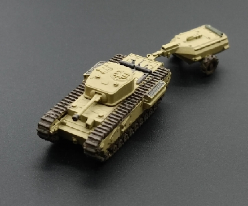 1/144 Churchill VII Crocodile Spitfire Tank Carrier Model Vehicle 3D Print Kit