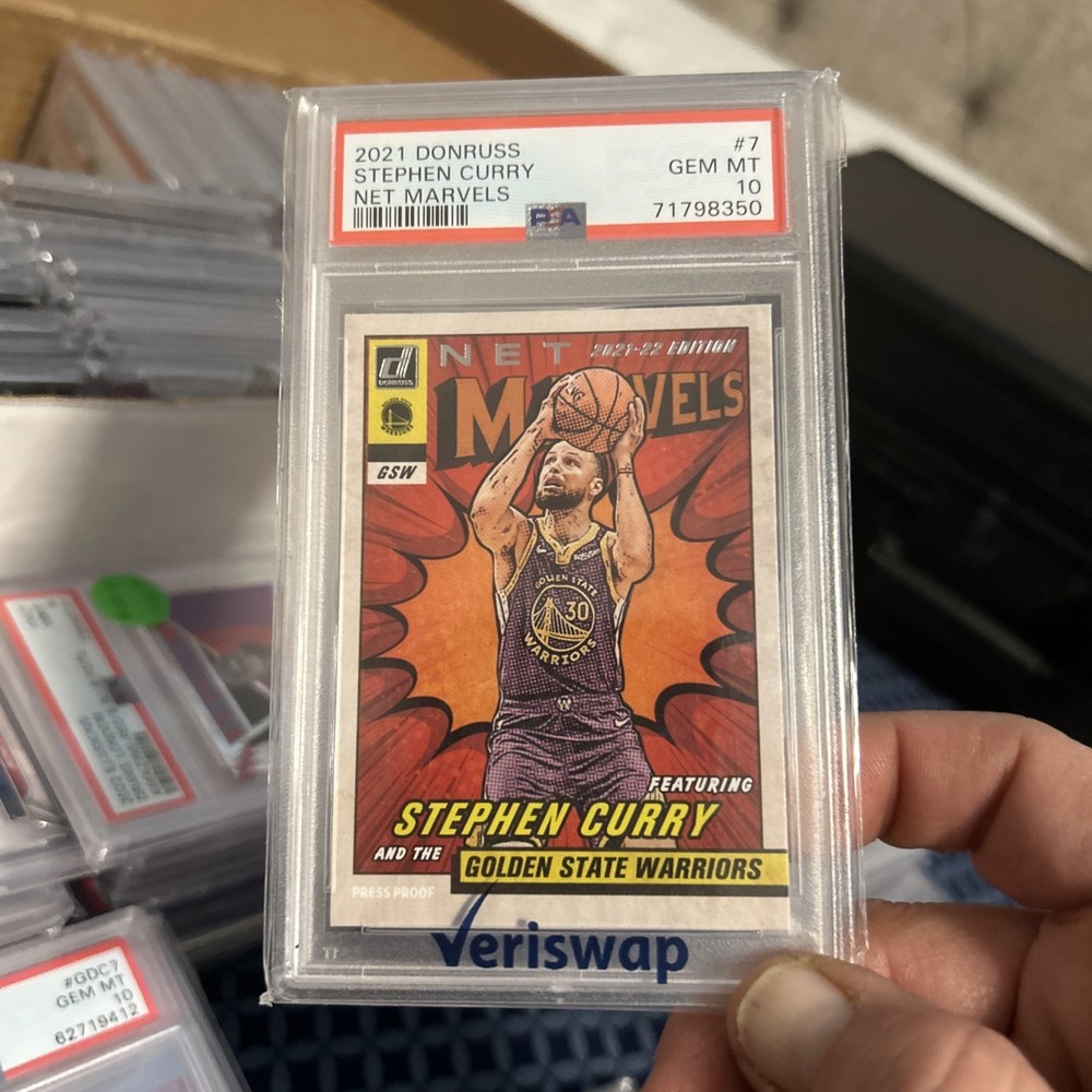 2021-22 Donruss Stephen Curry #7 Net Marvels PSA Gem Mint 10 ^LOW POP^