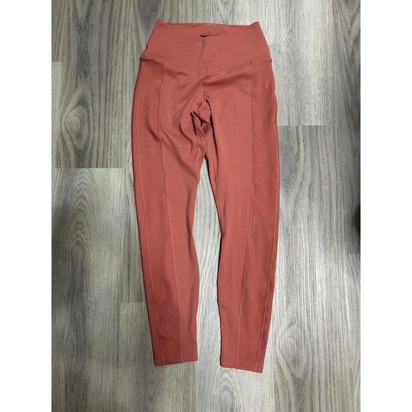 Nike One Dri-FIT Women's Leggings Size Small pink coral sport Activewear Swoosh