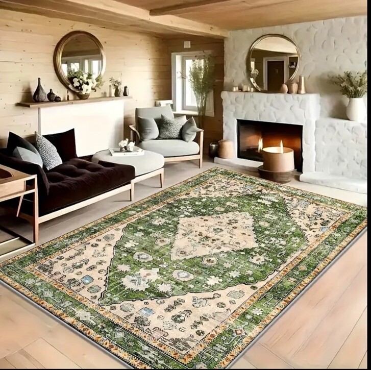6’x9’ Machine Washable Stunning Moroccan Boho Rug