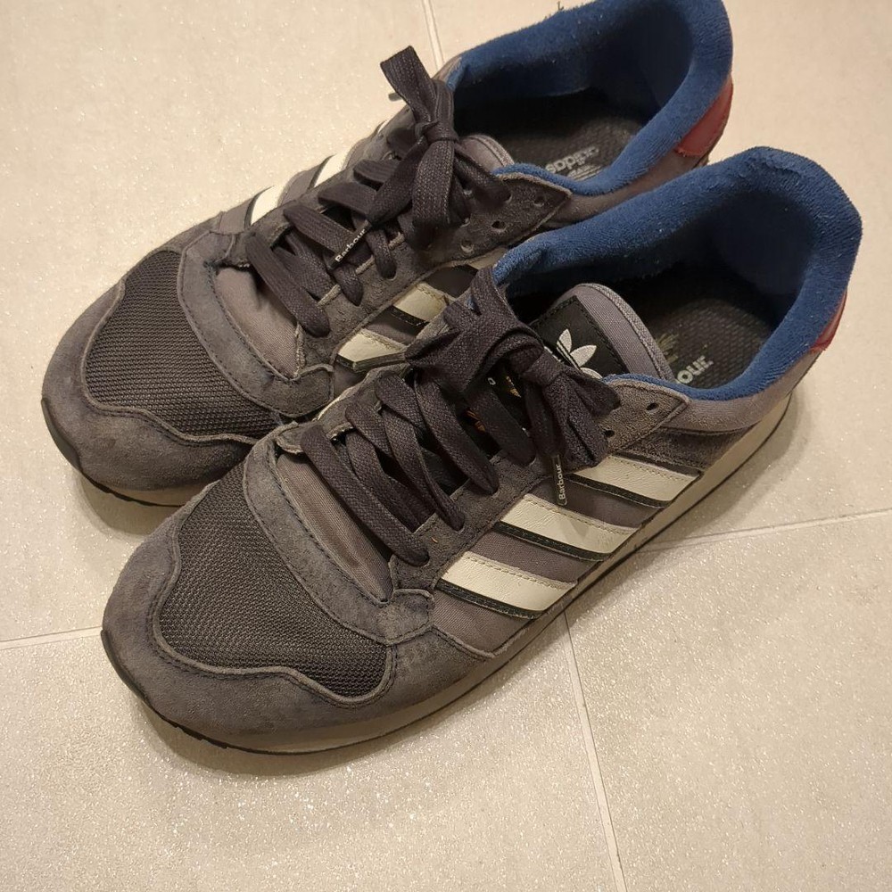 Men 8.5US Adidas Barbour Collaboration Sneakers Navy Gray