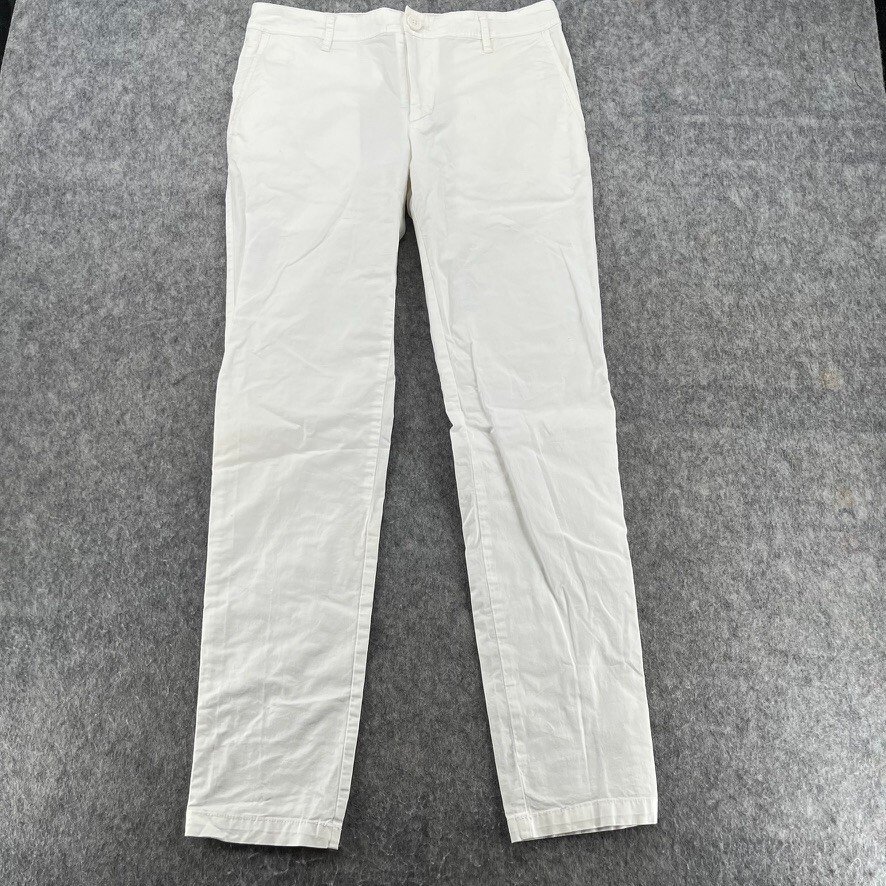 A|X Armani Exchange Pants Womens Size 32 White Modern Casual Buttons Zip