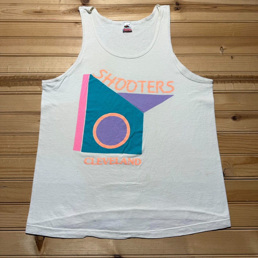 Vintage 90s Shooters Cleveland Ohio Geometric Sports Graphic Tank Top USA Large