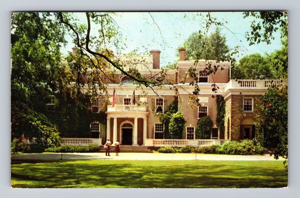 Hyde Park NY-New York Home Franklin Roosevelt Former President Vintage Postcard
