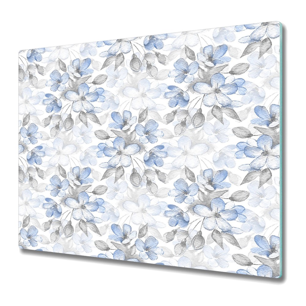 Glass Induction Ceramic Hob Cover Delicate flowers Floral cover art 60x52