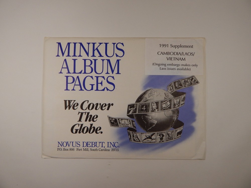 Minkus Cambodia, Laos, Vietnam 1991 Supplement Only Laos Stamp Album Pages