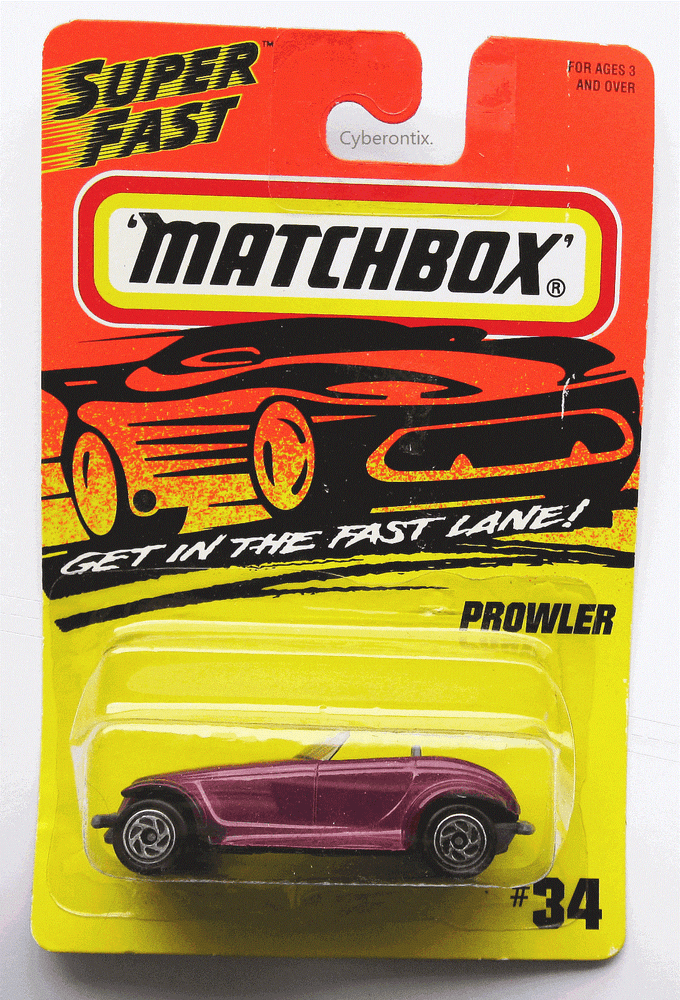 Matchbox PROWLER Purple #34 Vintage 1995 New Mint MOC Plymouth Sealed