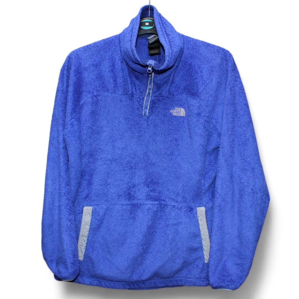 The North Face Purple Fleece Jumper size L Womens 1/4 Zip Pullover Zip Neck