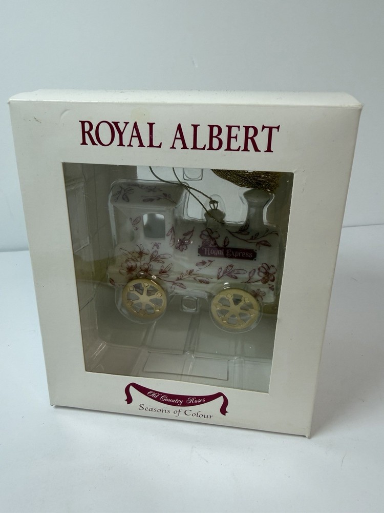 Royal Albert Old Country Roses Seasons Of Colour Victorian Toy Train Ornament